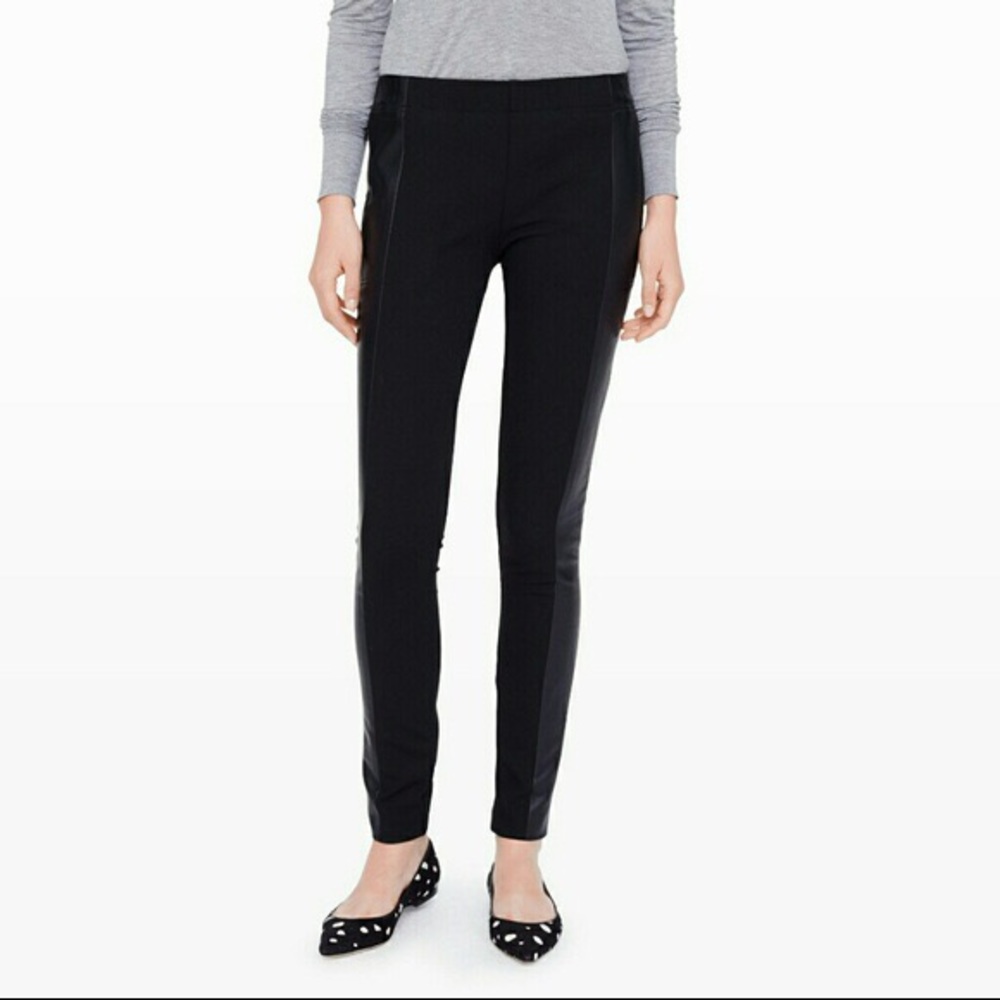 Club Monaco Amya Leather Paneled Leggings